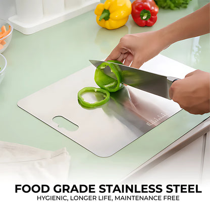 ChefSteel Chopping Board™ – Premium steel board for vegetables & fruits.