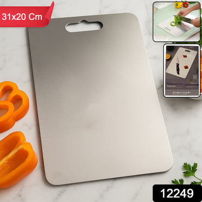 ChefSteel Chopping Board™ – Premium steel board for vegetables & fruits.