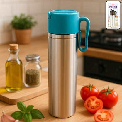 SmartPour Kitchen Bottle™ – 1000ml oil pourer with lid & grip handle.