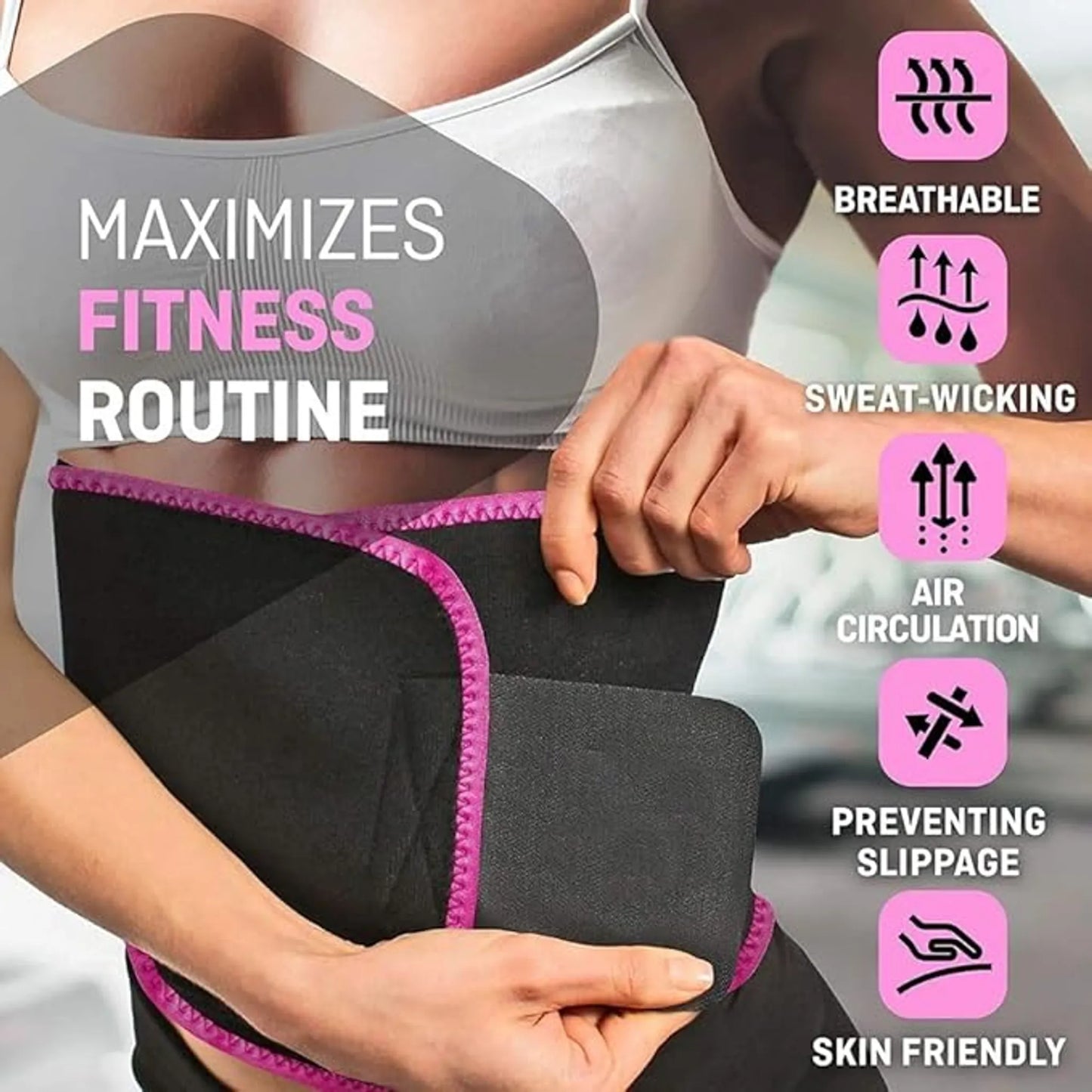 Waist Support Belt Neoprene Ab Belt Trainer (1 Pc)